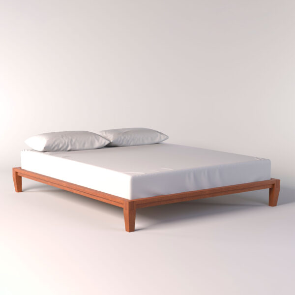 Cama baixa em madeira maciça